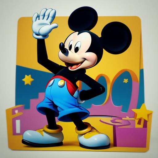 Classic Mickey Mouse Cartoon Character
