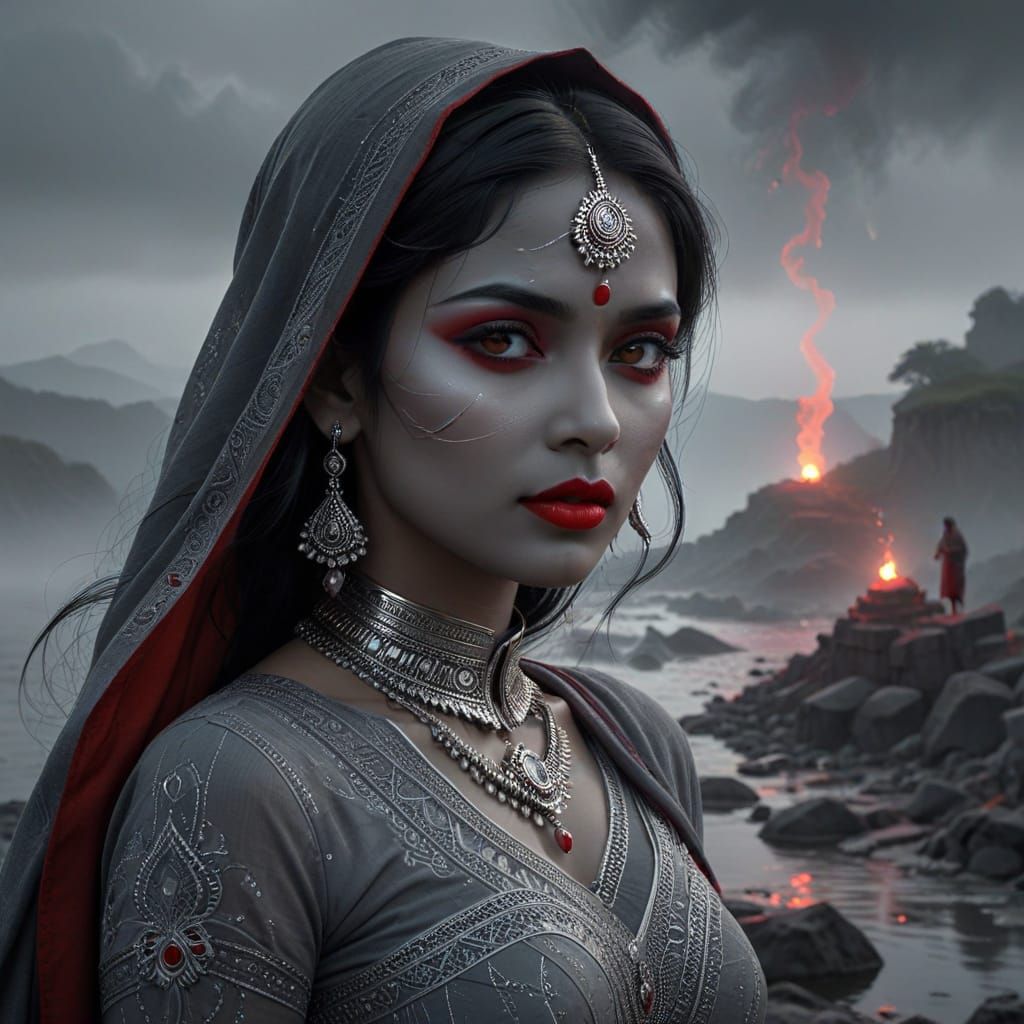 Mystique unfolds in shadows and vibrant hues