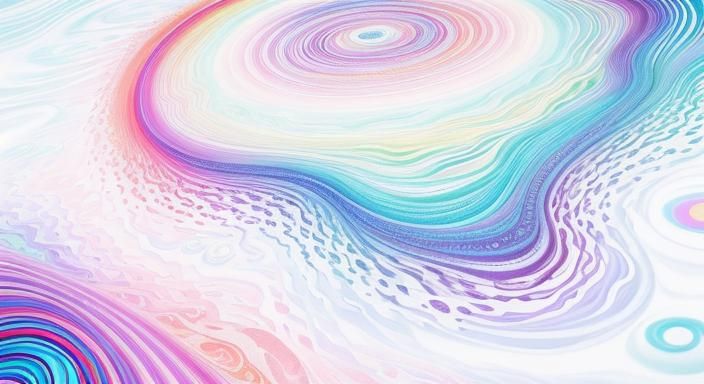 Surreal Dreamscape with Winding River in Pastel Hues