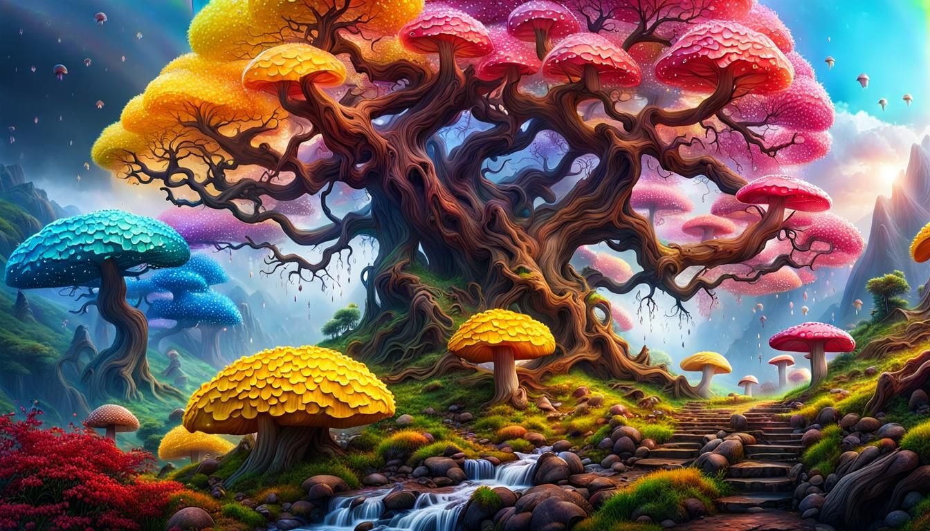 Swamp Tree, aspect ratio 16:9 please open to see whole image. Thank you for interest!