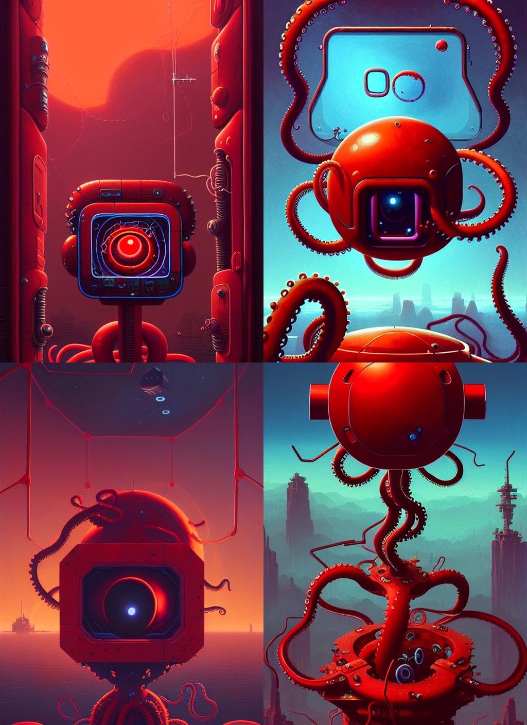 Beholder with Tentacles in Sci-Fi Digital Art