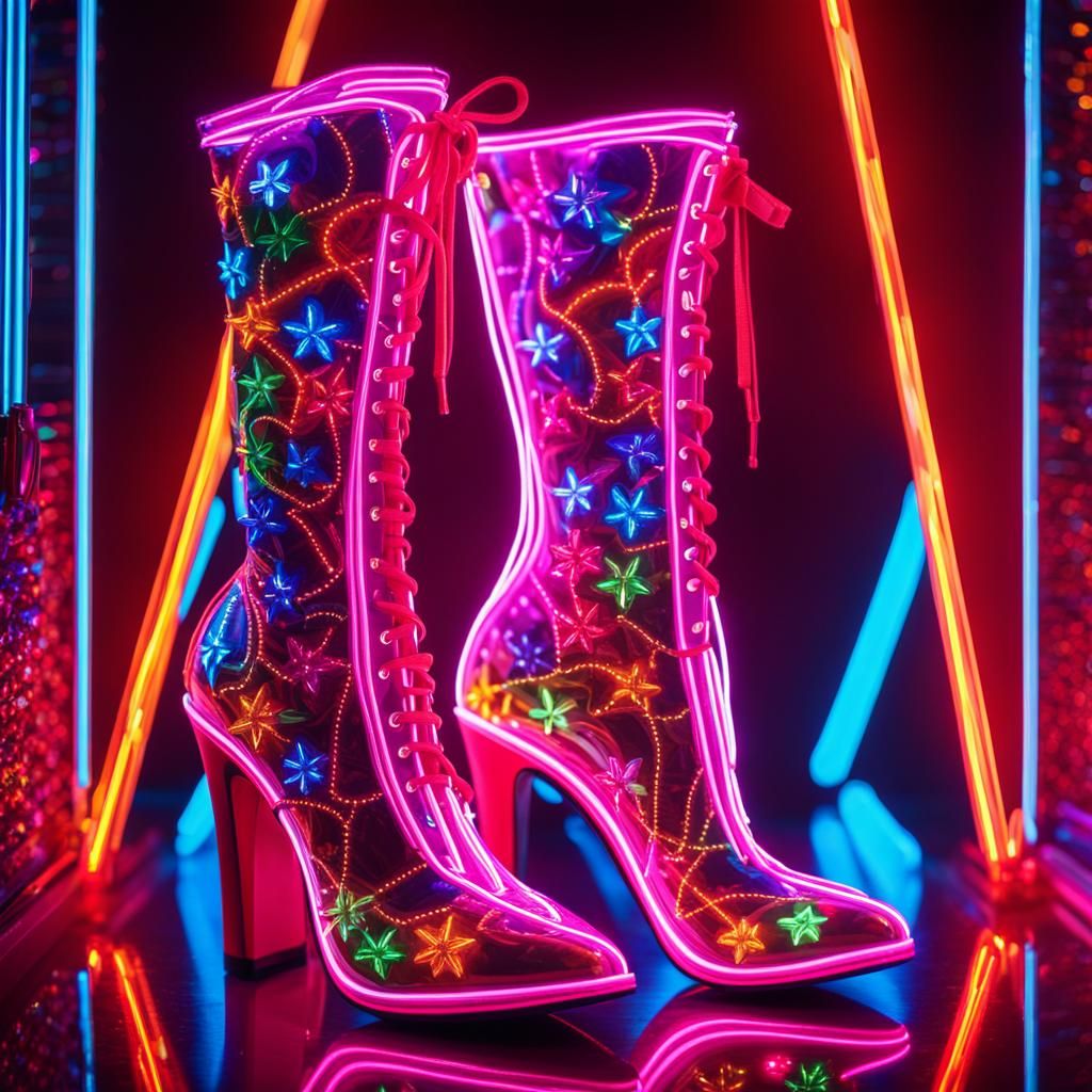 Neon Lights Boots🪩👢