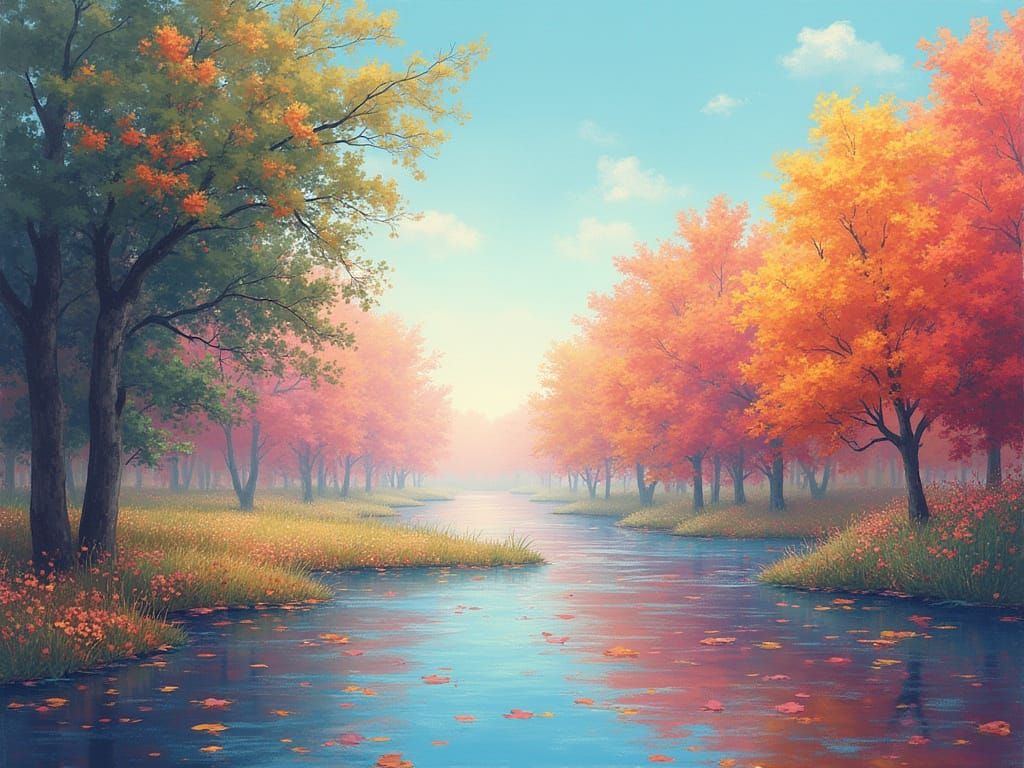 Surreal Landscape with Unique Typography