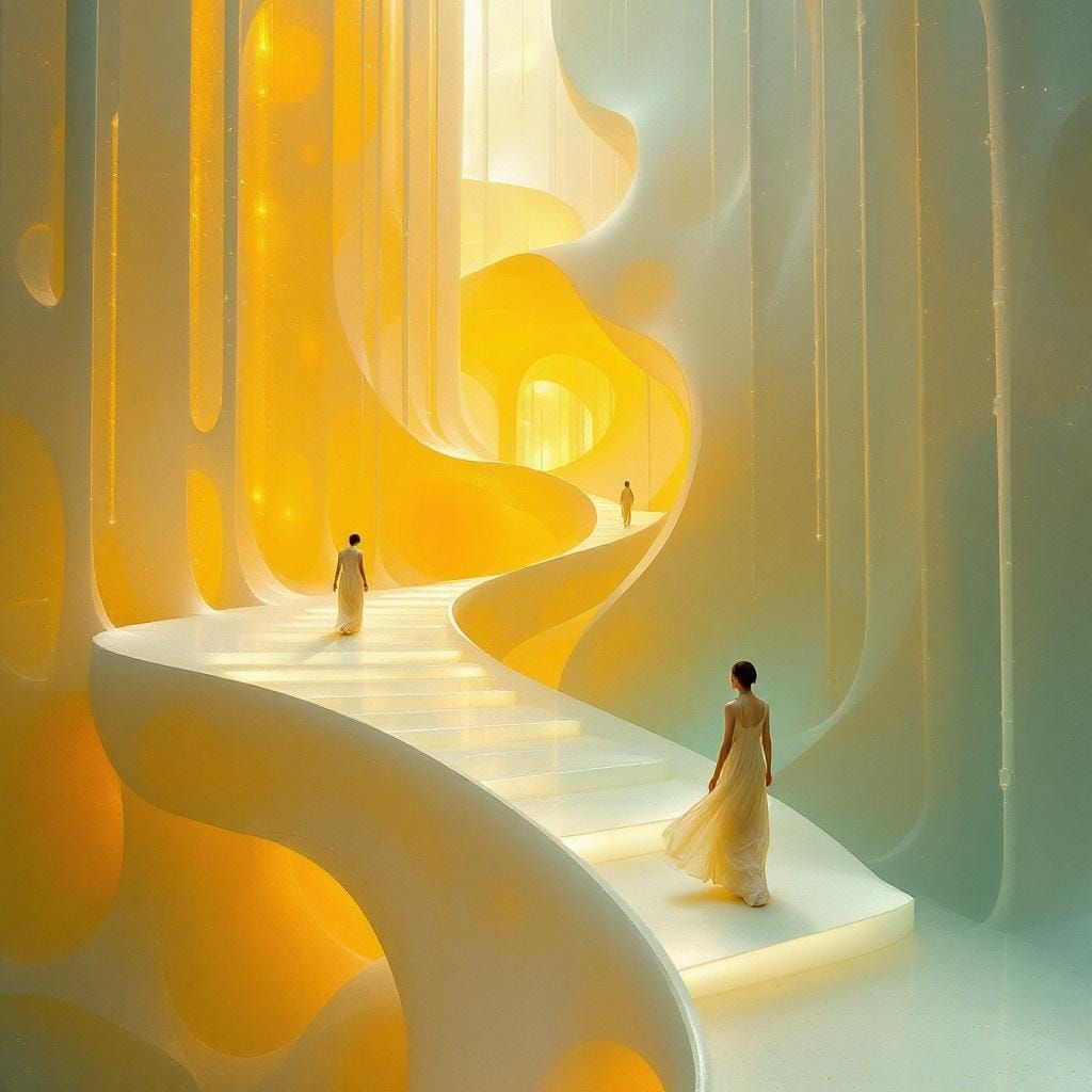 Biomechanical Ethereal Fusion in Giger and O'Keeffe Style