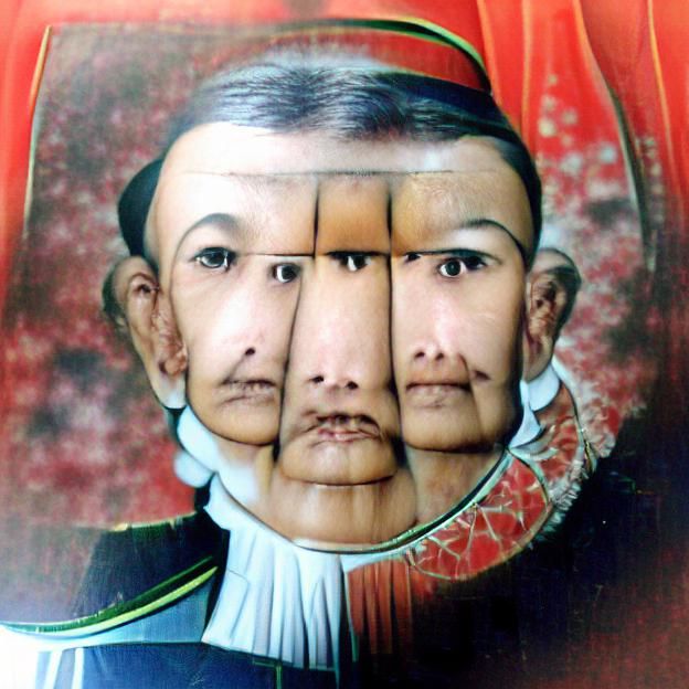Symmetrical Weretiger Face Generated by AI