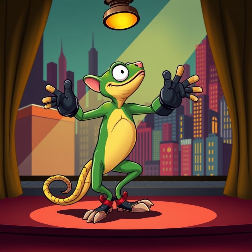 Chameleon Tap Dance on Art Deco Stage