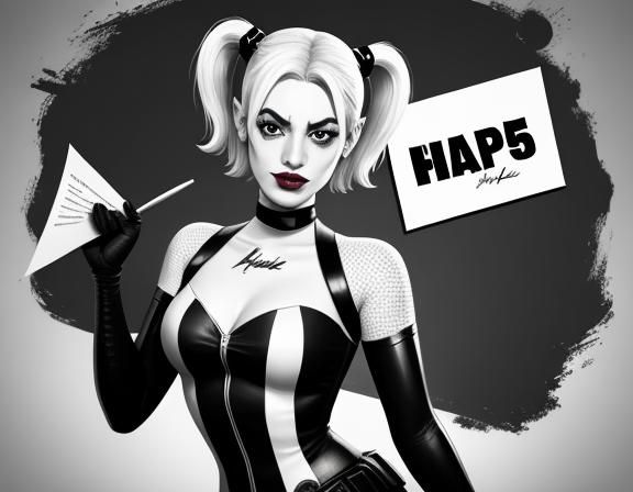 Harley Quinn in Roy Lichtenstein Pop Art Style