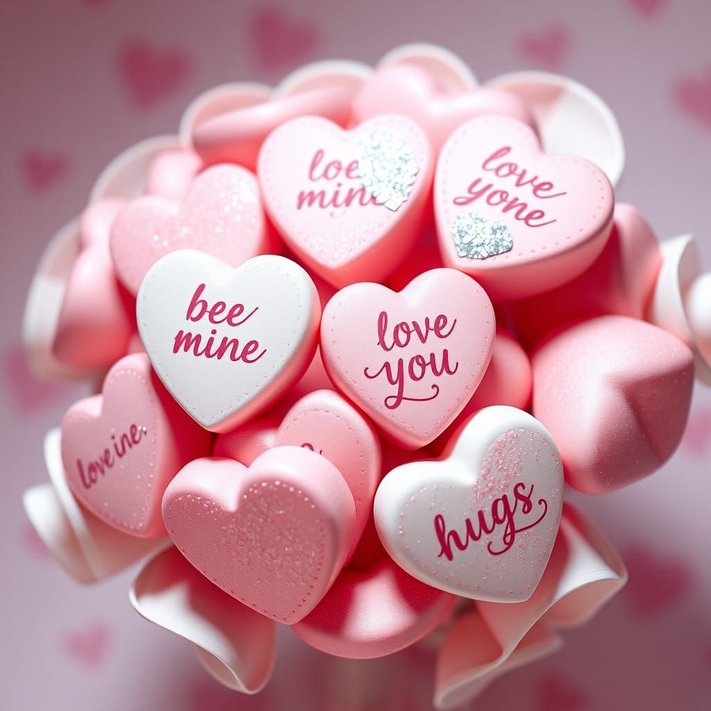 Pastel Love Bouquet in 3D Anime Art