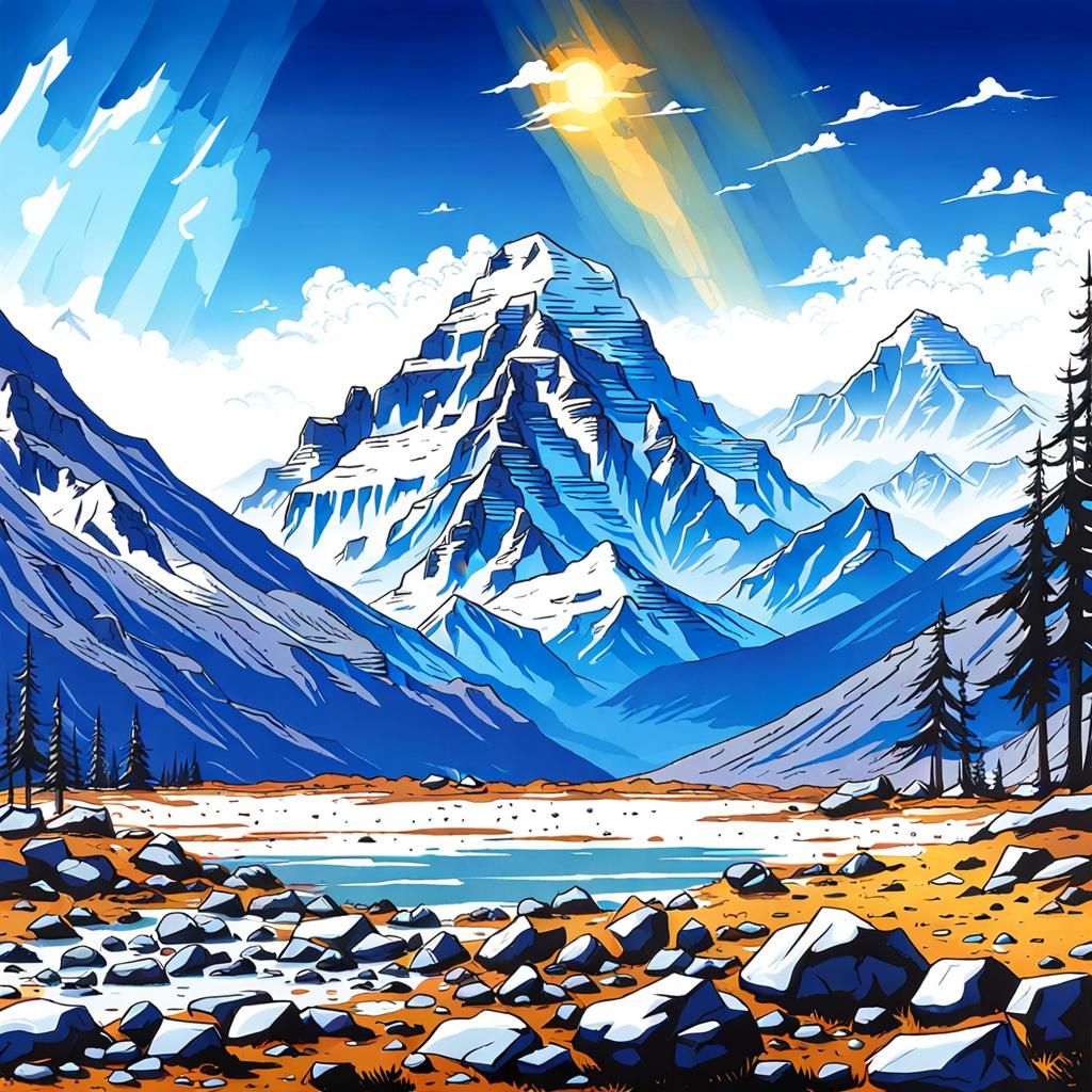 Mount Kailash Reflecting in Lake Manasarovar