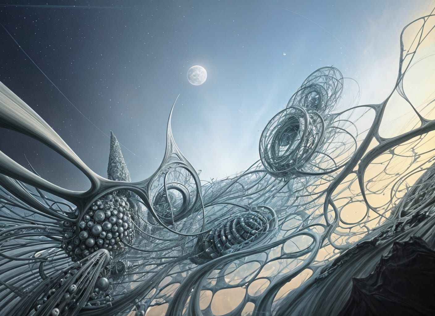 Abstract Fractal Geometry: Hyperreal Dreamscape