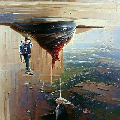 Contemplative Oil Painting: A Study in Melancholy