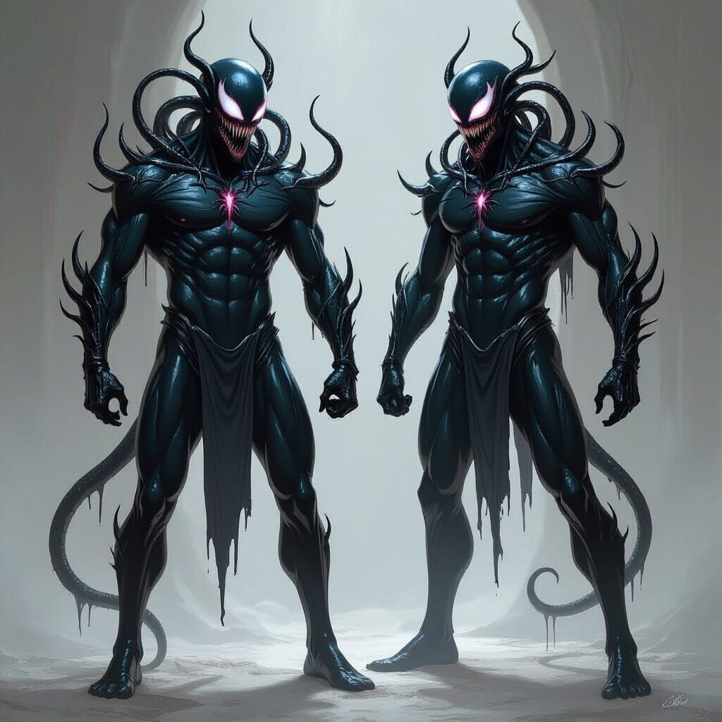 Drow Symbiote Warriors: Organic Horror and Grotesque Beauty