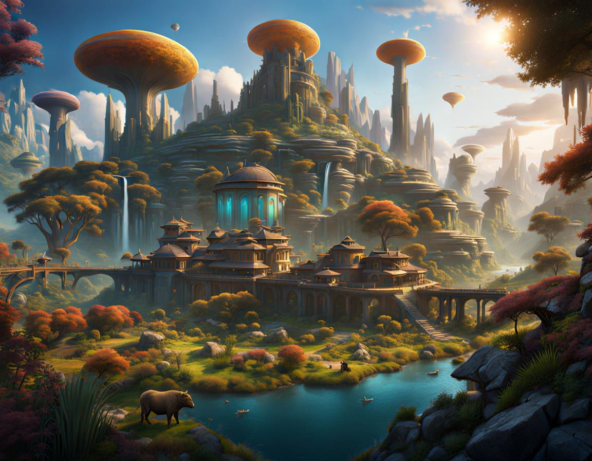 Harmonious Utopia: Animals and People in Future Concept Art
