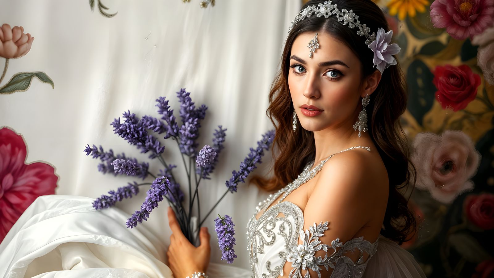 Ethereal Goddess in Lavender Splendor