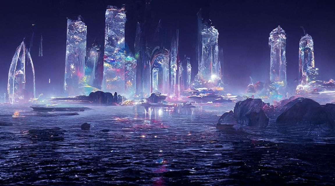 Eerie Nebula Landscape in Maximalist Digital Painting