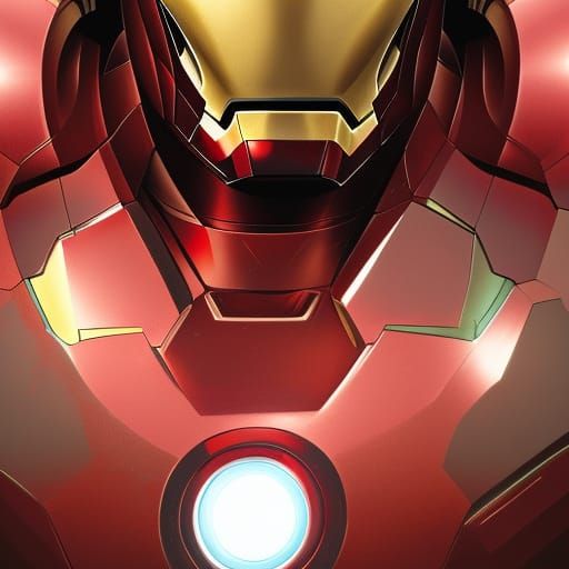 Iron Man Portrait in Hyperdetailed Digital Art