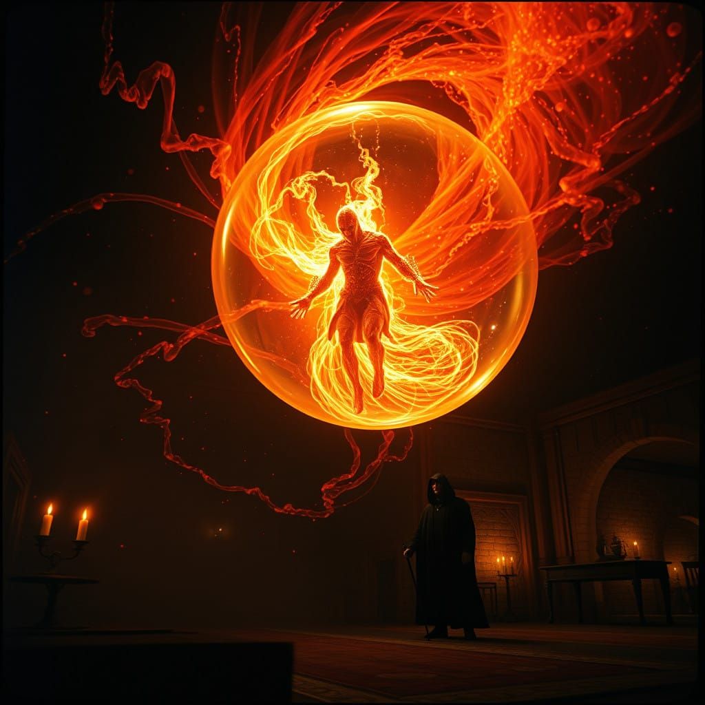 Mystical Assassin Emerges from Celestial Vortex in Cinematic...