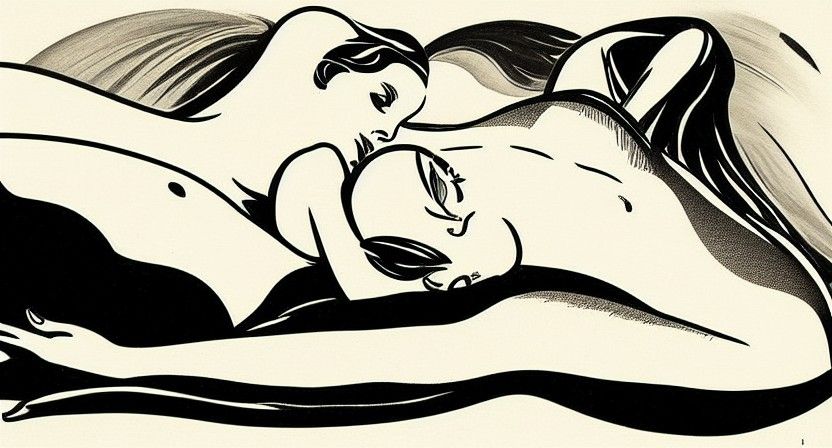 Vintage Black and White Illustration of Nova Venus