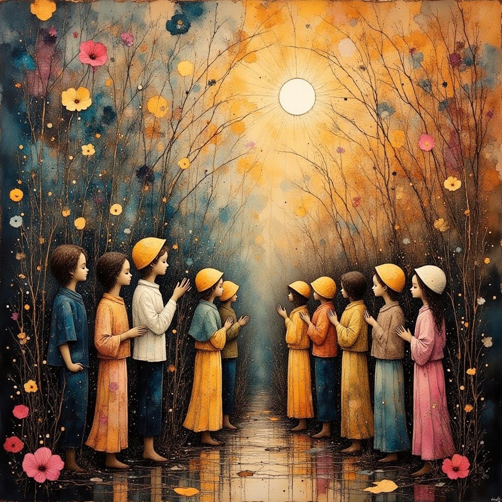 Gregorian Chant in Elegant Calligraphy