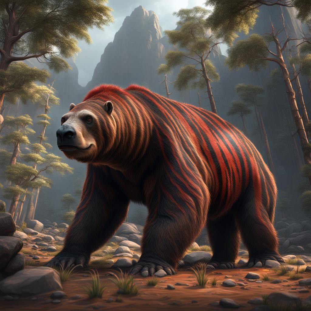 Giant Ground Sloth in Detailed Matte Painting