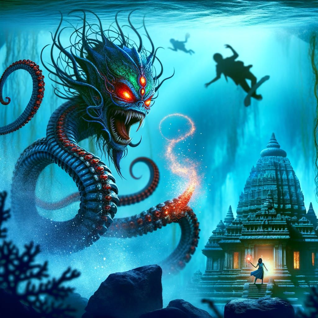 Serpent Queen: Vampire Octopus in Sunken Temple