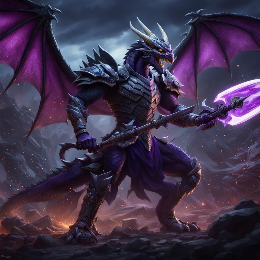 Dragon Warrior with Blade Scythe in Unreal Engine