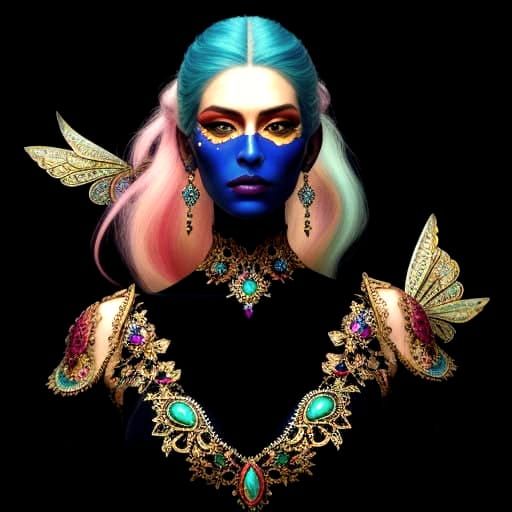 Hyperrealistic Portrait of a Futuristic Fashionista