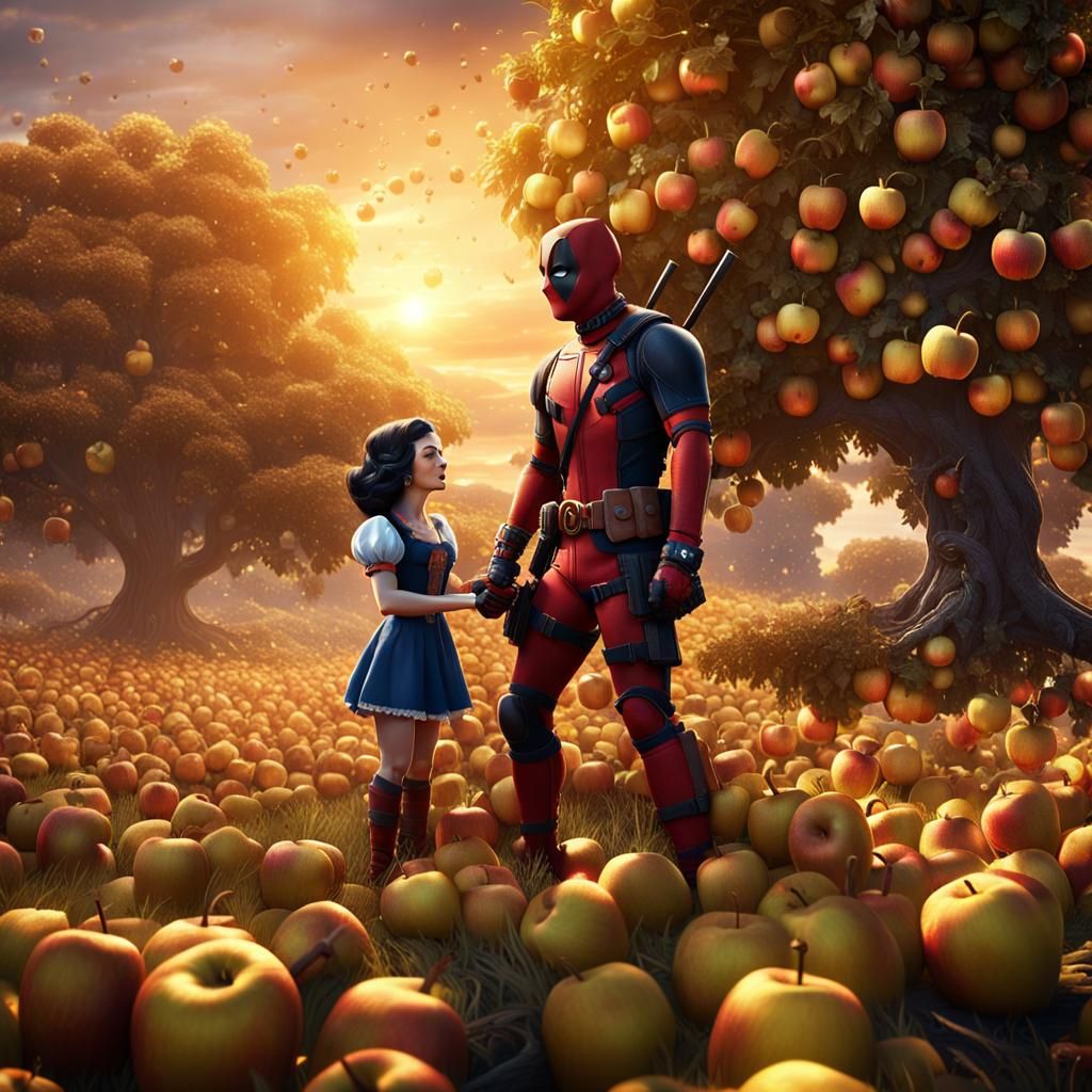 Deadpool and Snow White in Golden Apple Field