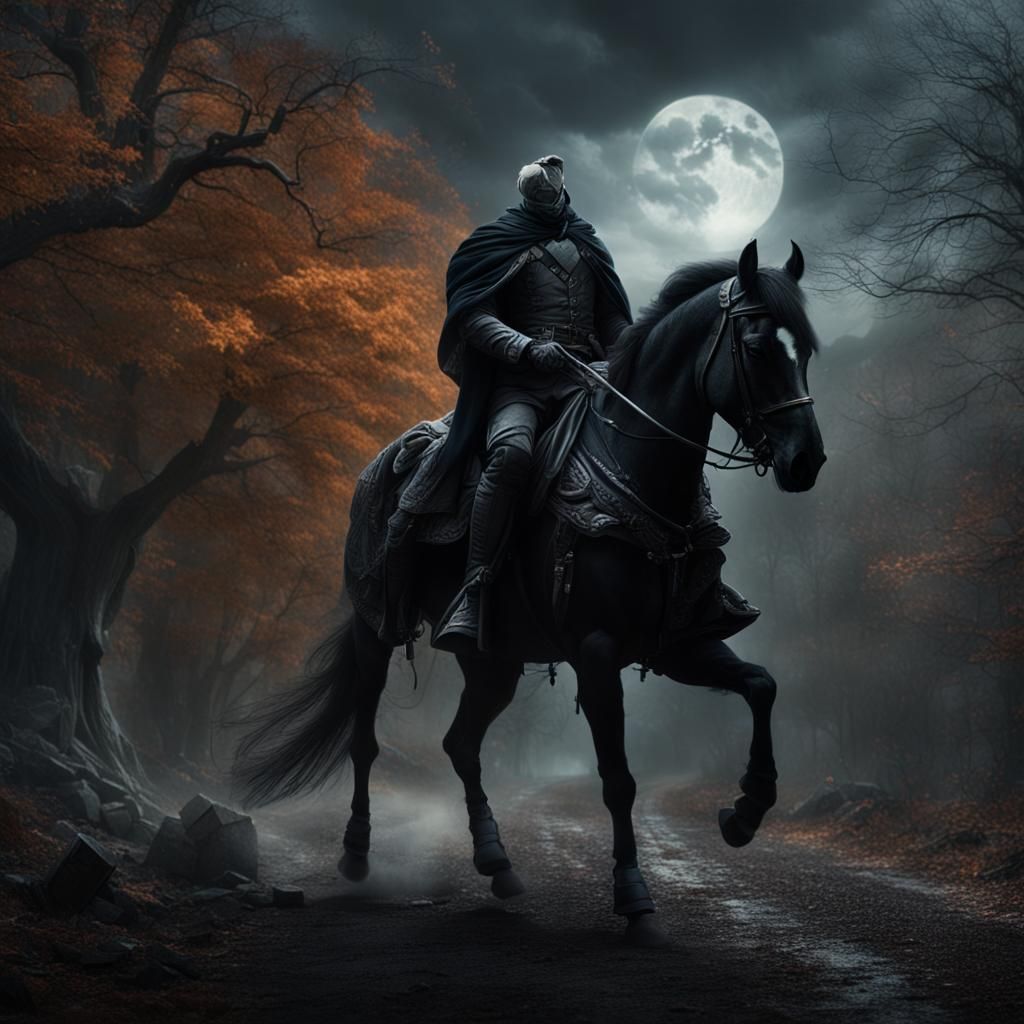 Epic Headless Horseman Digital Matte Painting