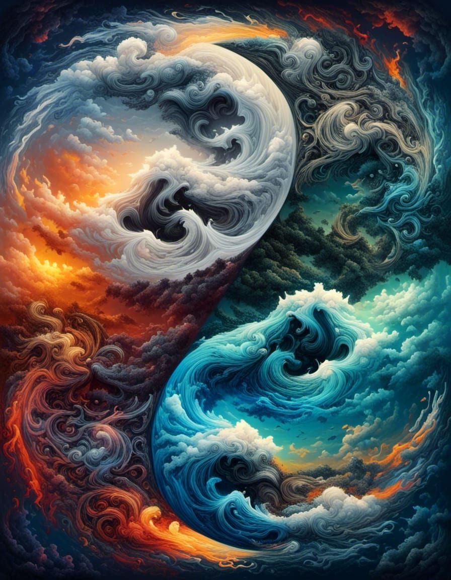 Yin Yang Sky: Day and Night Opposites