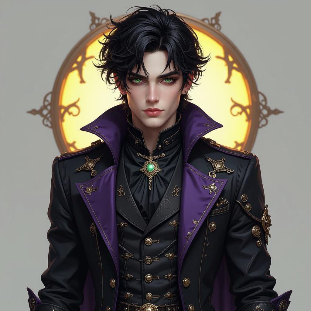 Gothic Steampunk Alchemist In Dark Fantasy Art