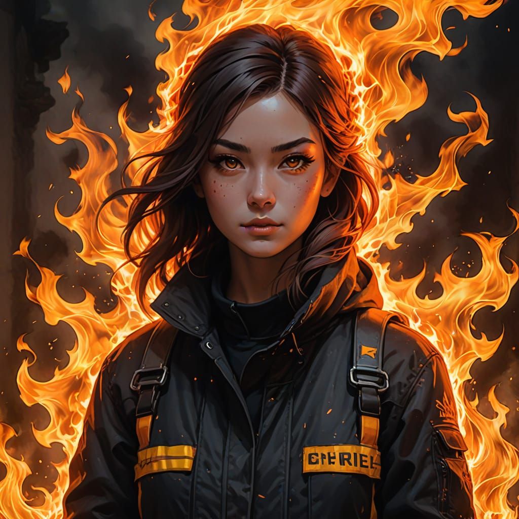 Fiery Girl: A Vision of Living Flame