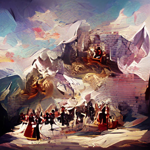 Baroque Mountain Landscape Concept Art