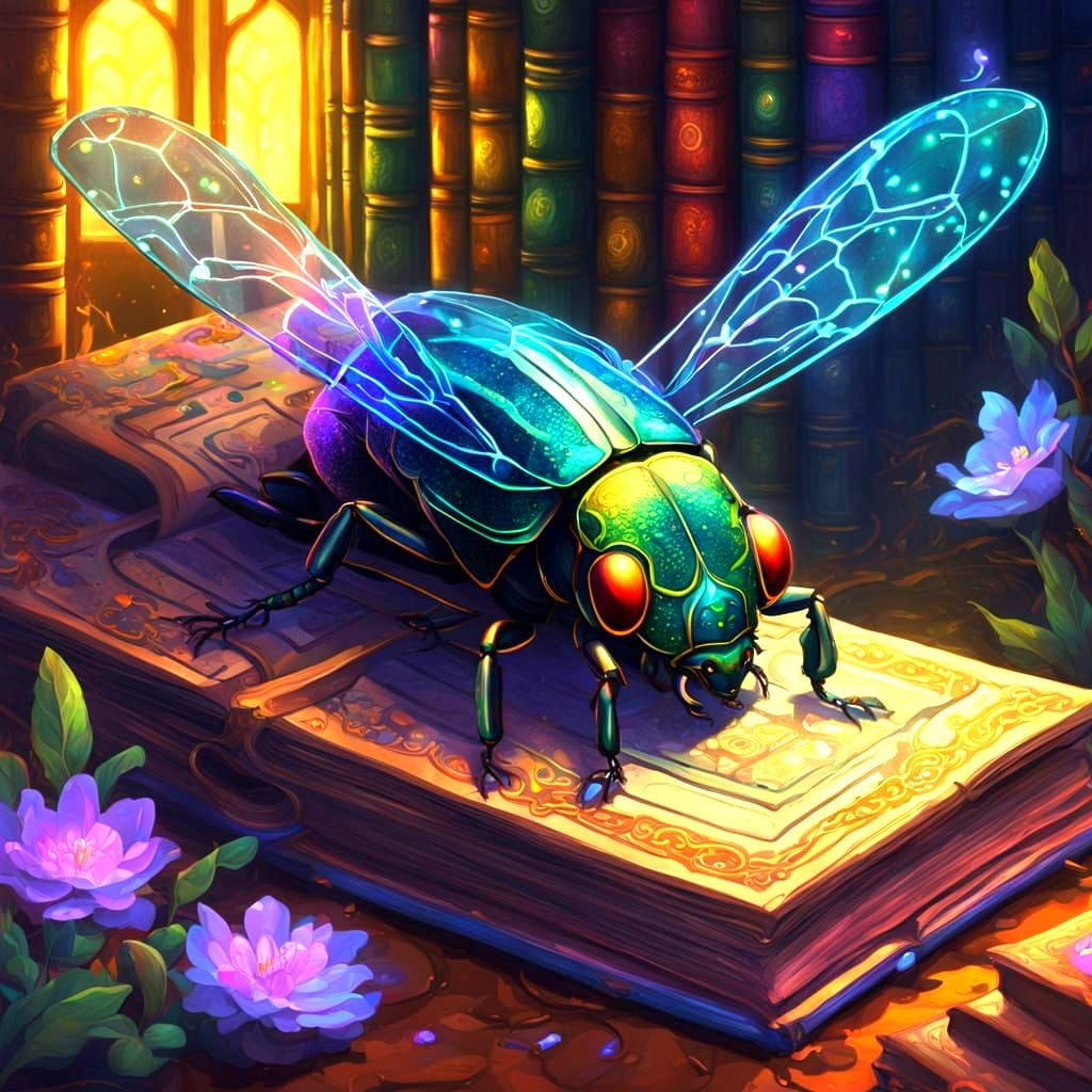 Glowing Jewel Beetle Unveils Forgotten Library Secrets