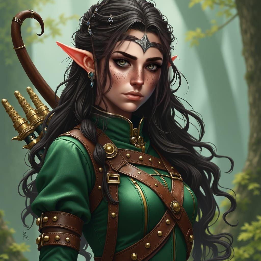 Dark Elf Ranger with Braids and Daggers