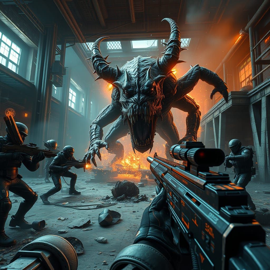 Post-Apocalyptic Battle Against Mutated Monsters