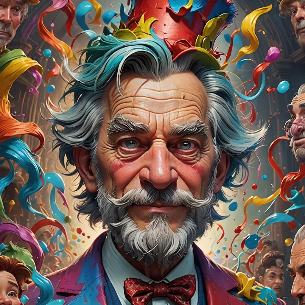 Colorful Dr. Seuss Portrait in Fantasy Style