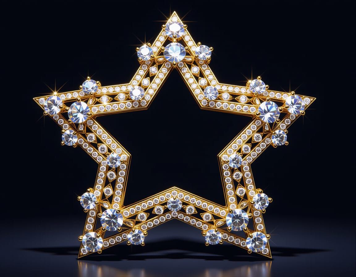 Luxury Diamond Star Picture Frame in Opulent Style