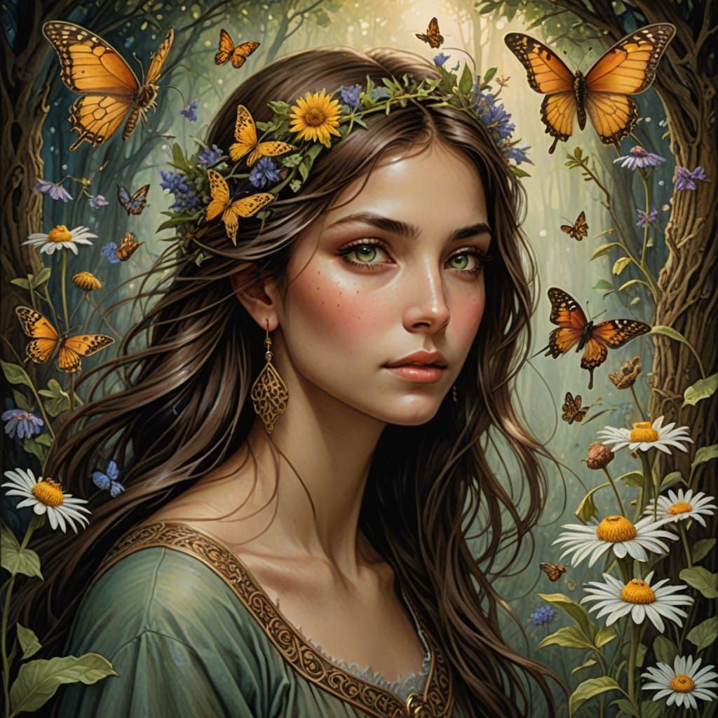 Midsummer Goddesses in Honey and Wildflowers