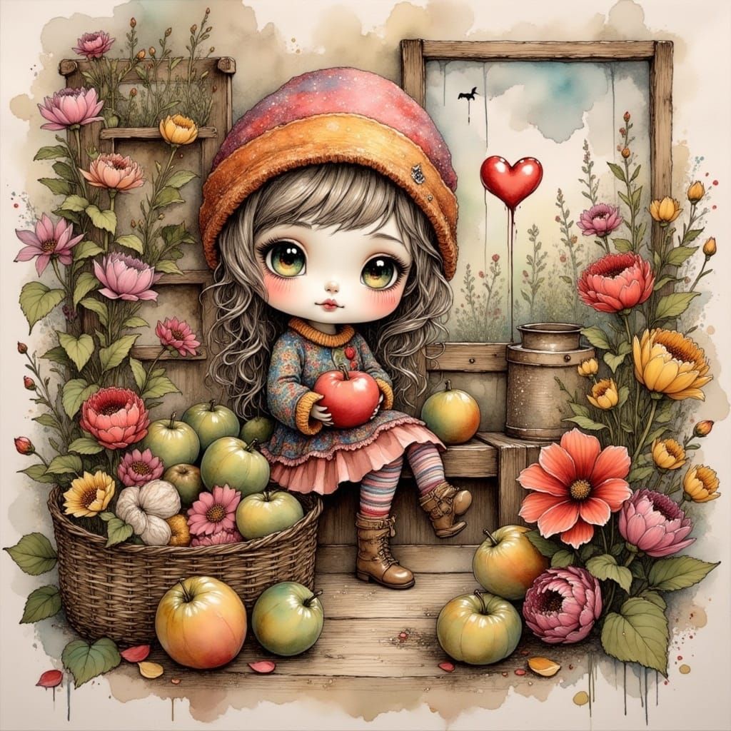 Ethereal Ink Poet in Whimsical Dreamscape