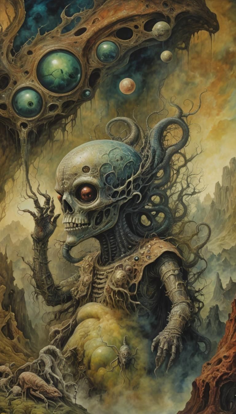 Psychedelic Ayahuasca Dreamscape: A Surreal Fantasy Painting