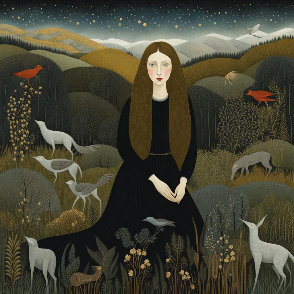 Surreal Collage of Mythological Creatures in Digital Art