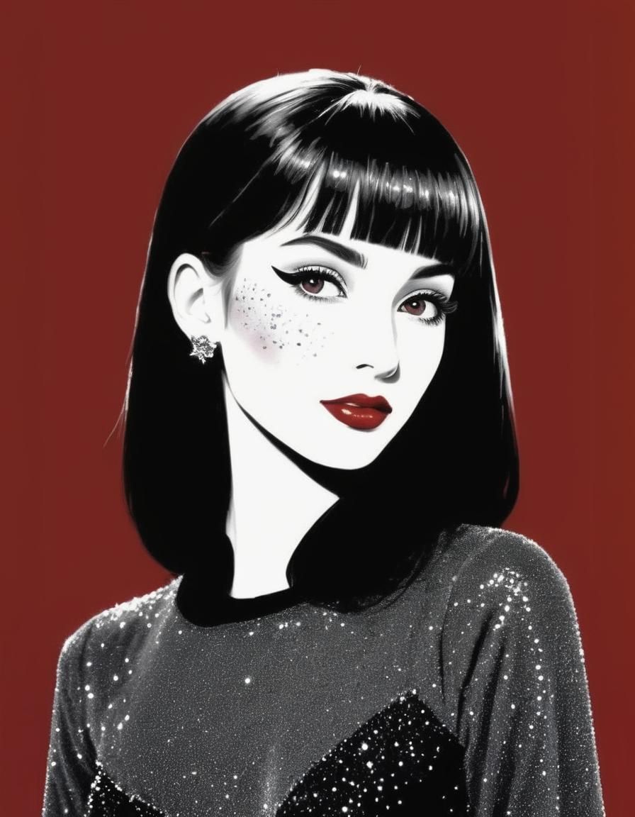 Glassy Screen Painting with Diamond Pointillé