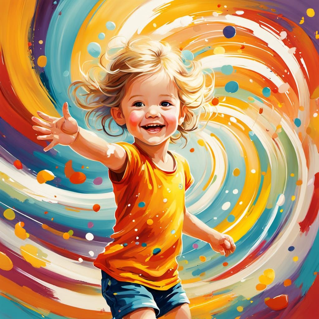 Whimsical Children's Art in Vibrant Colors