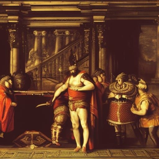 Venetian Merchant: Epic Digital Painting in Titian Style