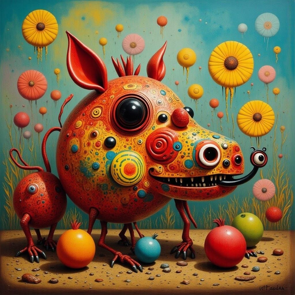 Vibrant Balloon Pigs in Hyperrealistic Digital Art