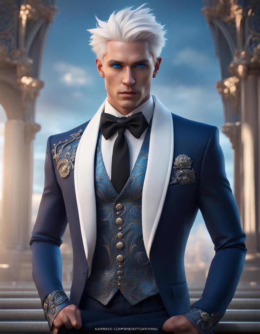 Handsome Male in Tuxedo: Fantasy Concept Art