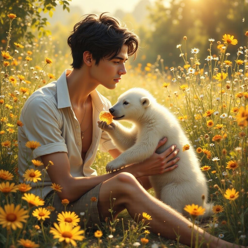 Enjoying honeycomb for the first time.