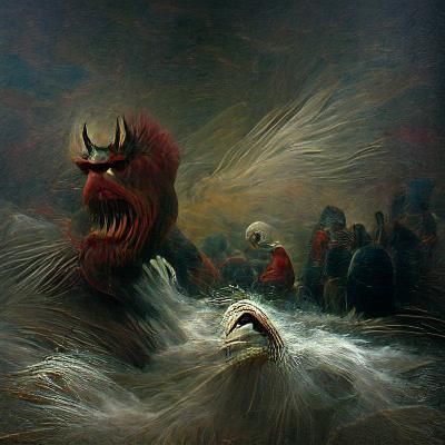 Visceral Depiction of Anger in Dark Fantasy Style