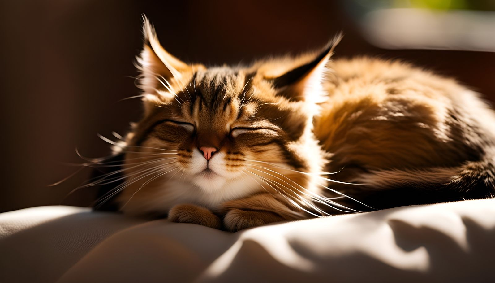 Sleeping Kitten with Chipmunk Cheeks: 16k Photo